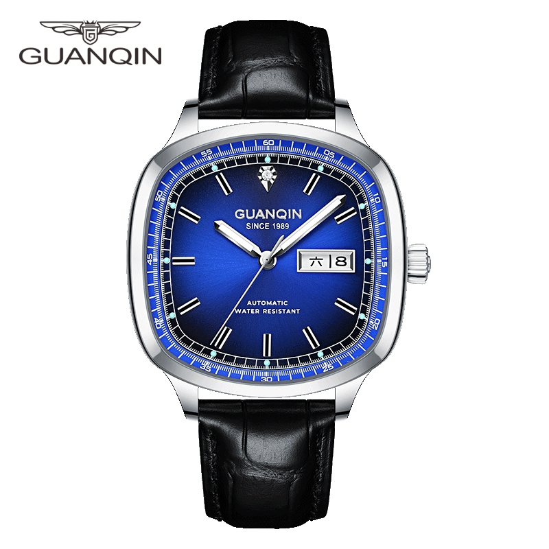 GUANQIN 2024 New Men Watch Waterproof Leather Automatic Mechanical Watch Calendar Sport Classic Square Watches Luminous Clock 16258 Shopee Philippines