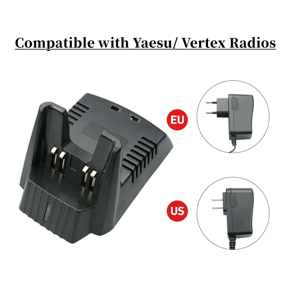 Diyeeni Schnellladegerät Für Yaesu Funkgeräte - Desktop Charger Für VX-8R, FT-1DR, FT-2DR & Mehr