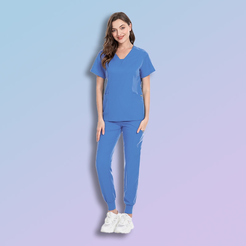 Gooduniform Select Women’s Y-Neck Scrub Set – Modesty Panel, Premium ...