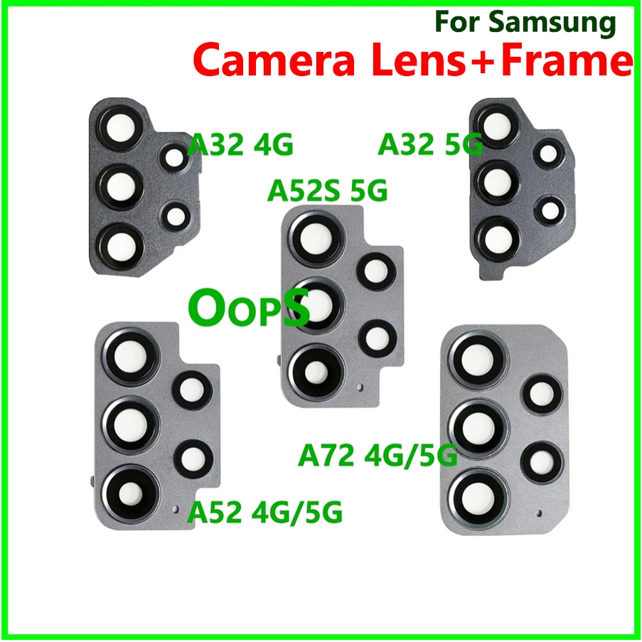 For Samsung A32 A52 A72 A52S 4G 5G Rear Back Camera Glass Lens Frame ...