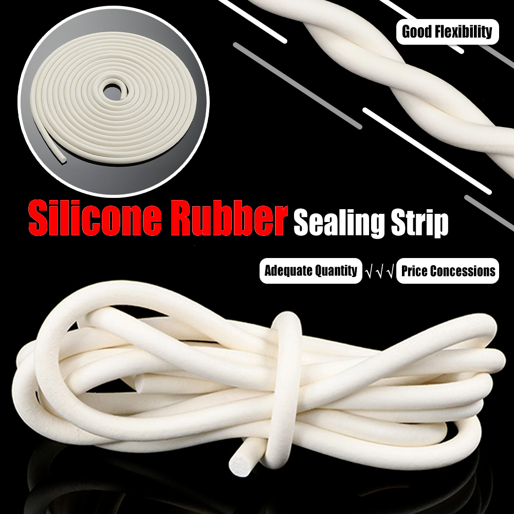 10/5/1 Meter SILICONE RUBBER SPONGE STRIP WHITE CLOSED CELL CIRCULAR ...
