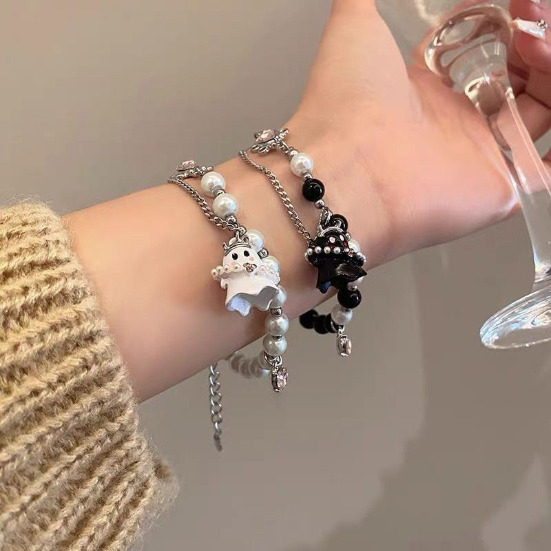 Cute Cartoon Ghost Woven Bracelet For Couple Fashion Link