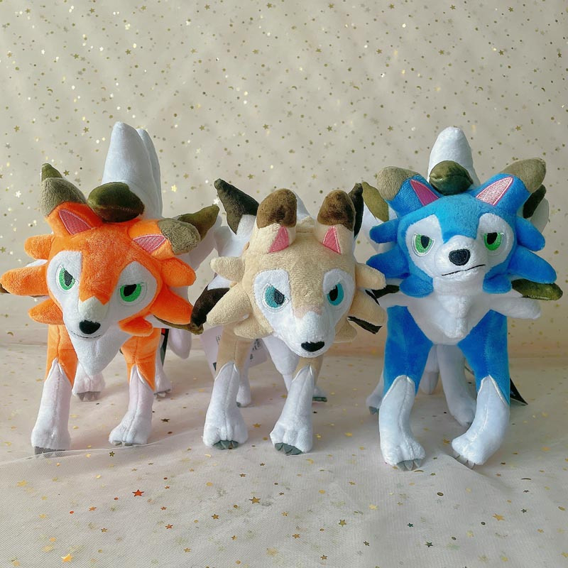 5 Style 22cm Lycanroc Pokemon Plush Toys Midnight Midday Dusk Form ...