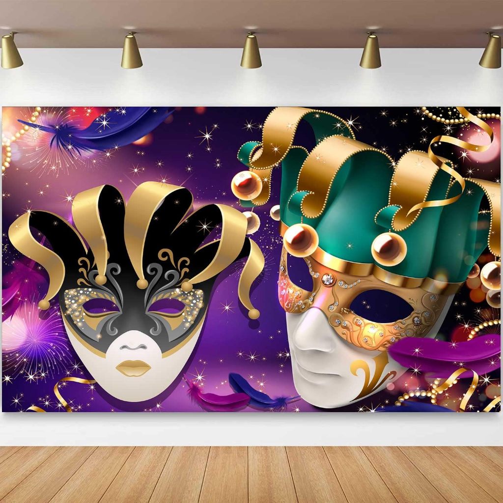 7x5ft Masquerade Party Photography Backdrop for Adult Party Mardi Gras ...