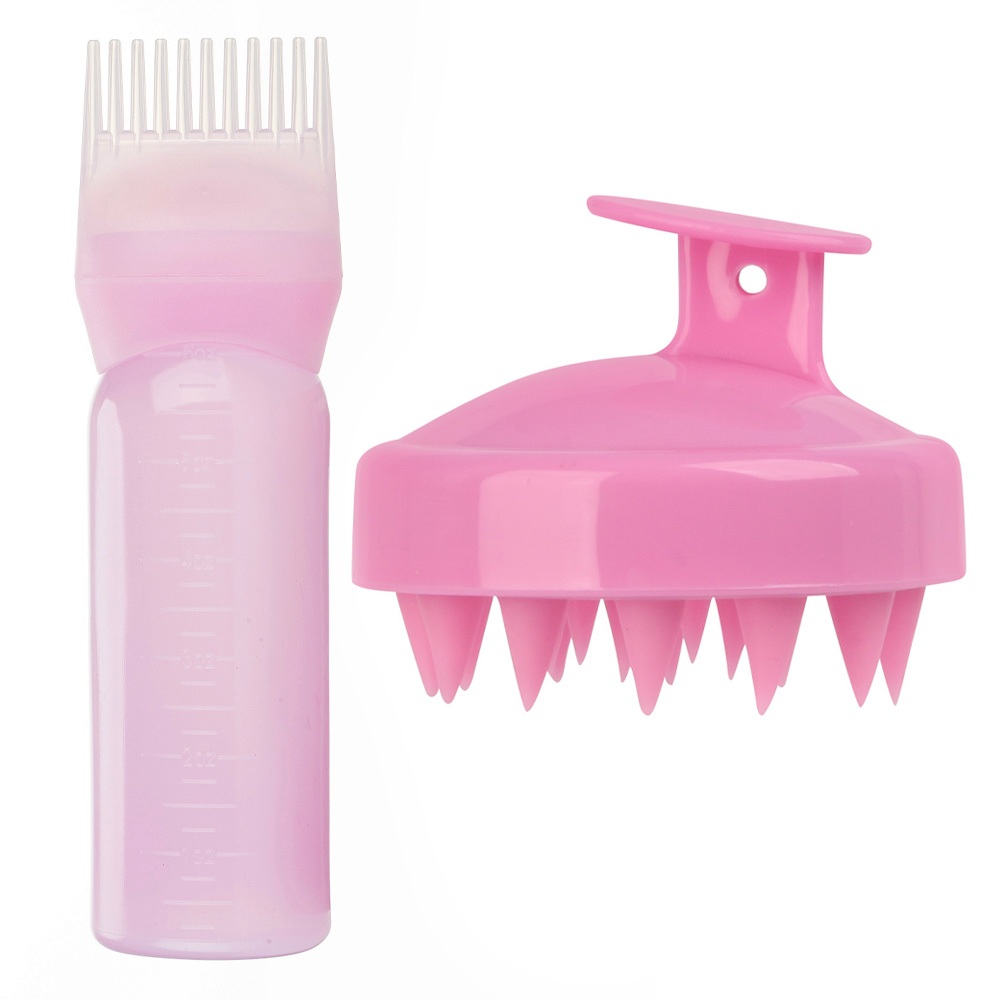 Scalp Massager Shampoo Brush And Root Comb Applicator Bottle Shampoo