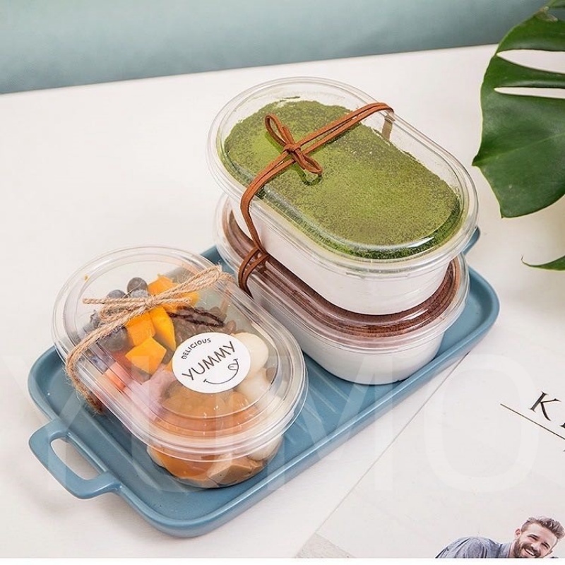 5/10/20pc Disposable Mousse Pudding Dessert Box With Lid Clear Plastic ...