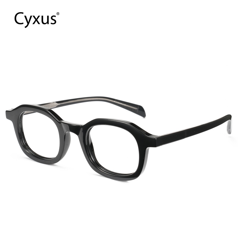 Cyxus Anti Blue Light Glasses Oval Polygonal Frame Plate Material Reduces Eye Fatigue Radiation 9722