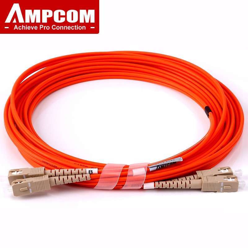 AMPCOM SC-SC LC-LC SC-LC Optic Fiber Patch Cable Multimode Duplex - 50 ...