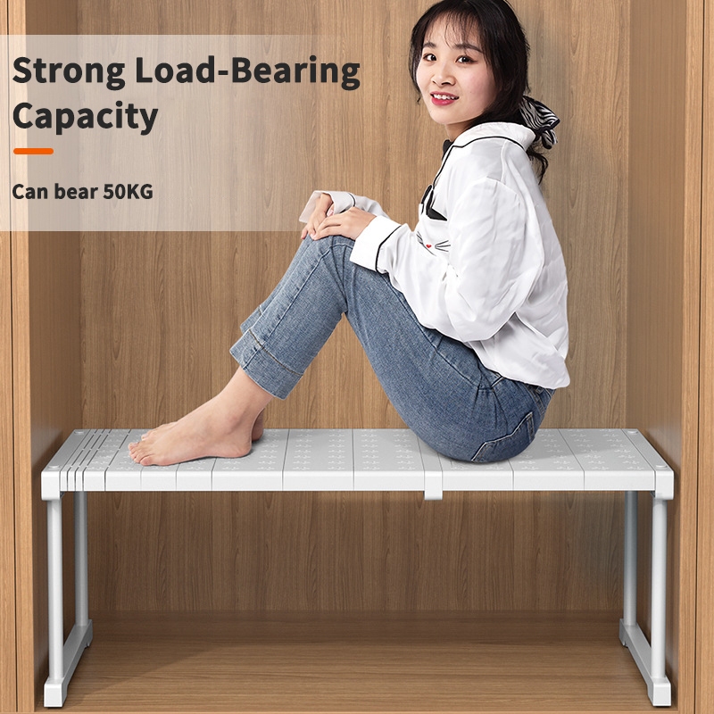 Geleby Layered Wardrobe Organizer Adjustable Closet Layer Organizer ...