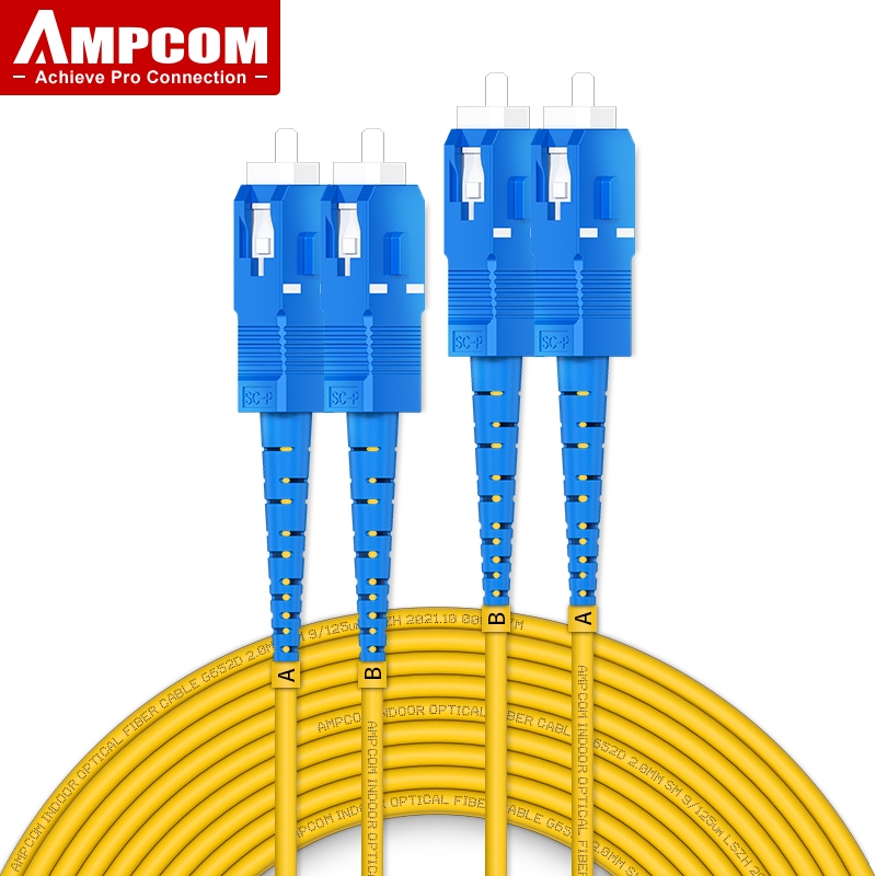 Ampcom Sc Sc Fiber Optic Patch Cable Simplex Duplex Sc To Sc Upc