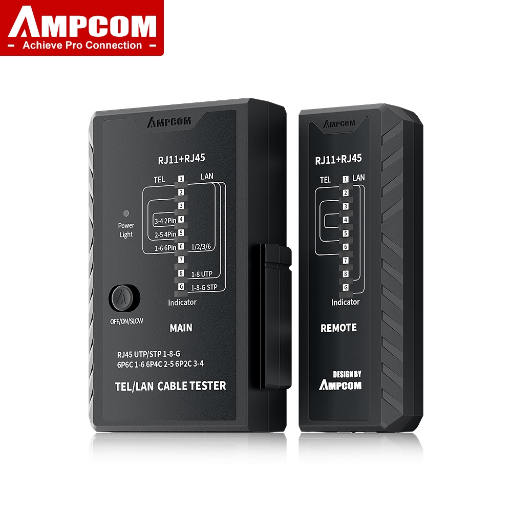AMPCOM Updated Network Cable Tester LAN Cable Test Network Cable Tool