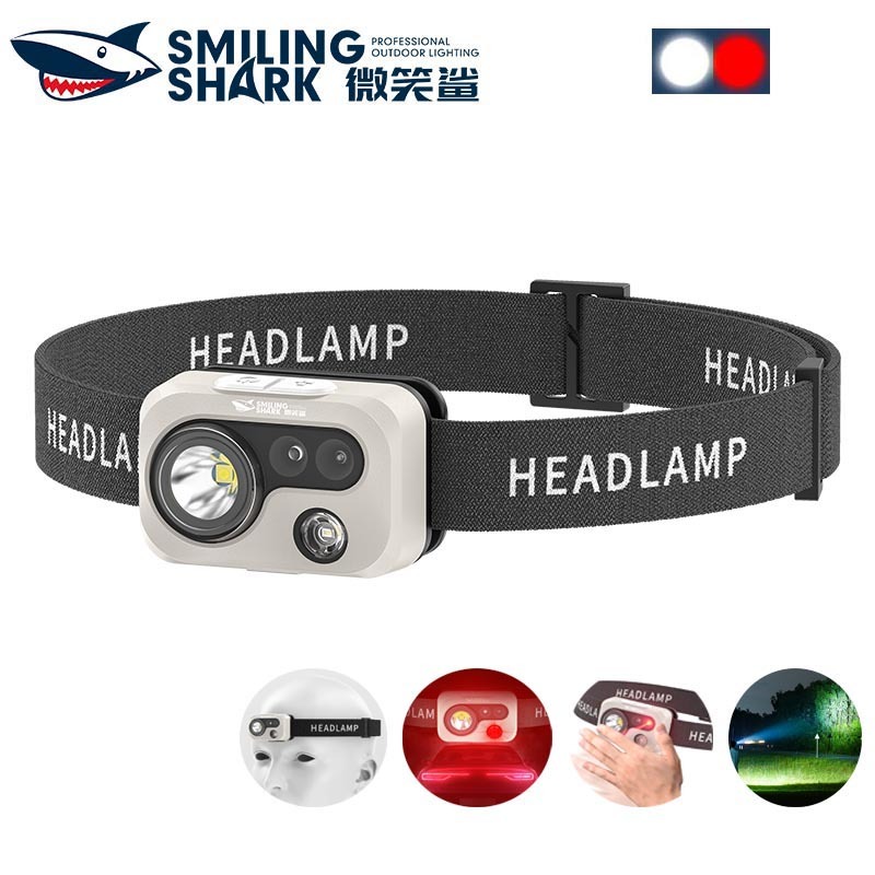 SmilingShark TD0170 LED Sensor Headlight Super Bright Mini Headlamp ...