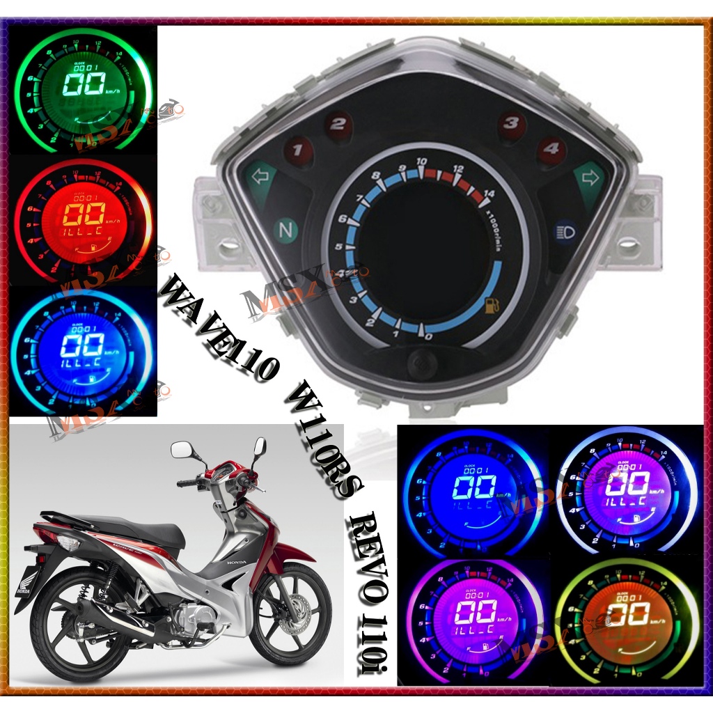 MSXmoto Motorcycle For WAVE110 W110RS REVO 110i Motorcycle Tachometer ...