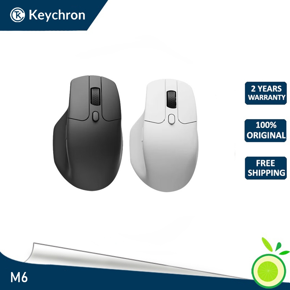 keychron M6 Wireless Mouse 2.4G Bluetooth 3395 Ergonomic Wired Mouse ...