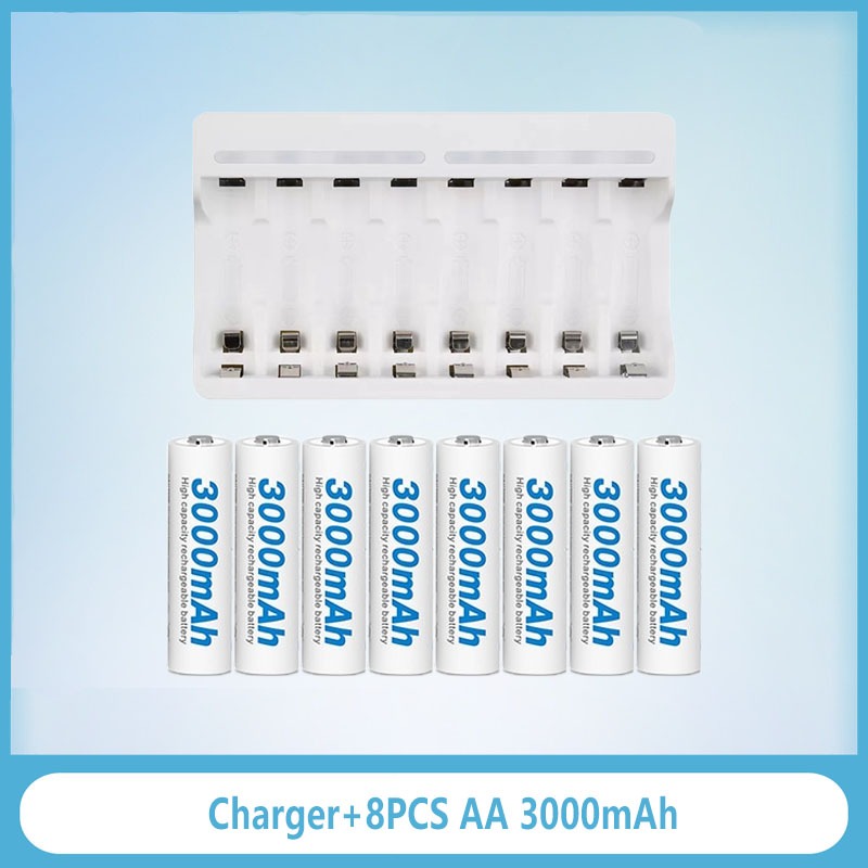 Beston C9010 8 Channel Smart Fast Charger with AA and AAA 3000mAh ...