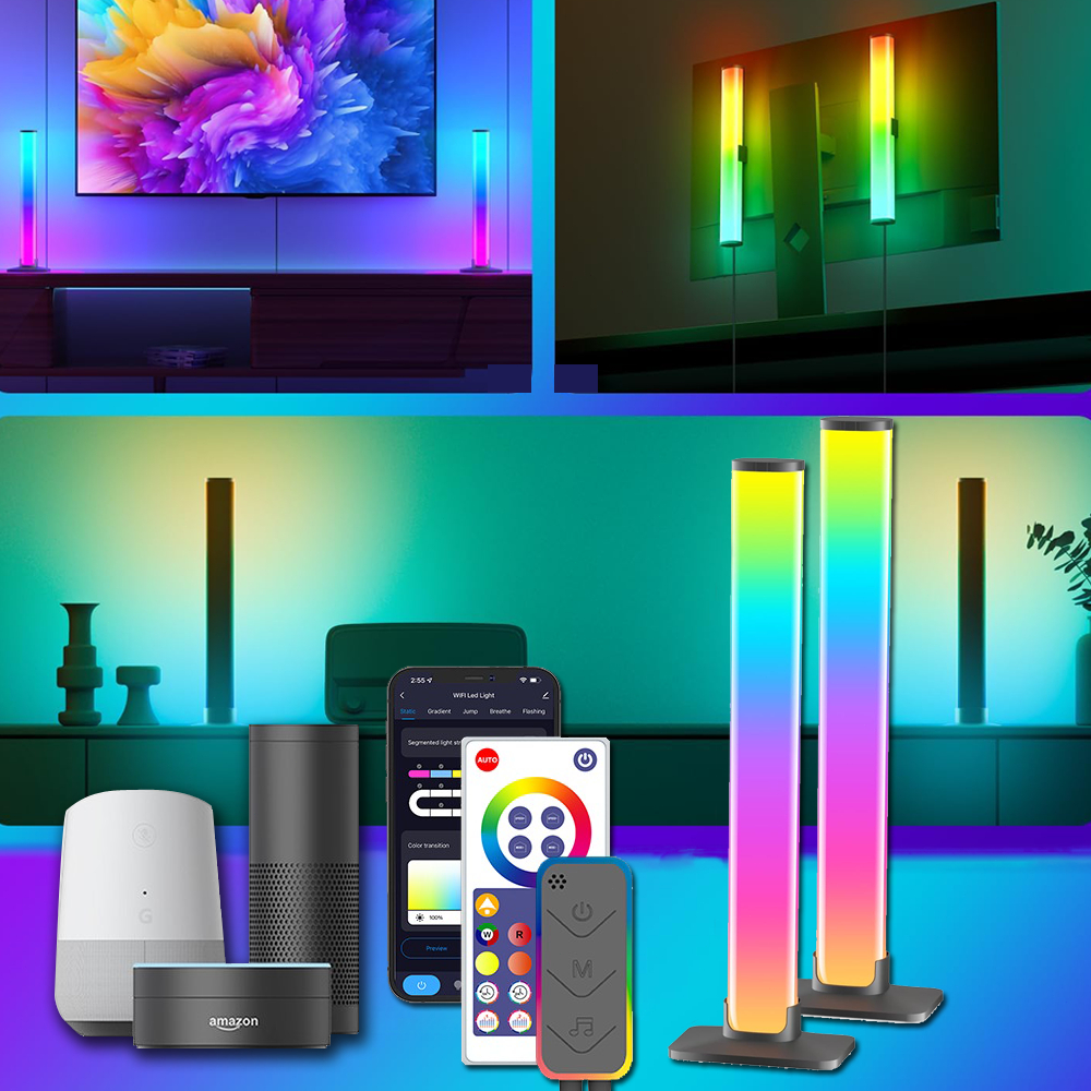 RGB Light Bar, Smart Music Sync RGB IC LED Lights Bars, USB Powered ...