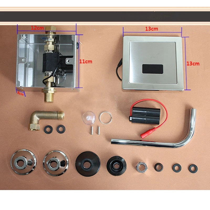 Stainless Steel Automatic Toilet Flush Valve Sensor Sanitary Wares Work ...
