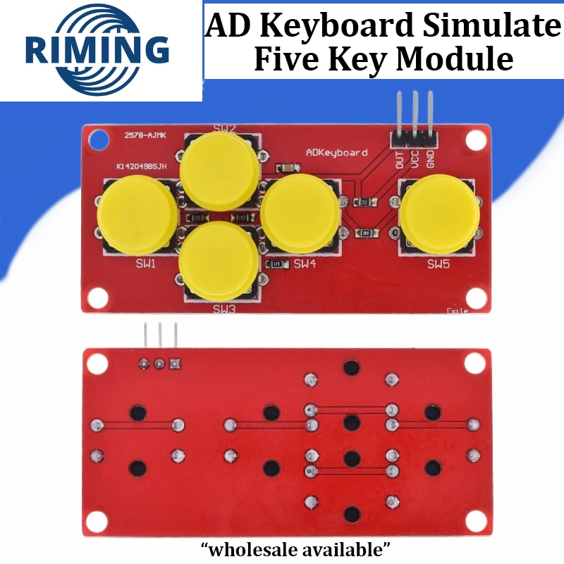 AD Keyboard Simulate Five Key Module Analog Button for arduino Sensor ...