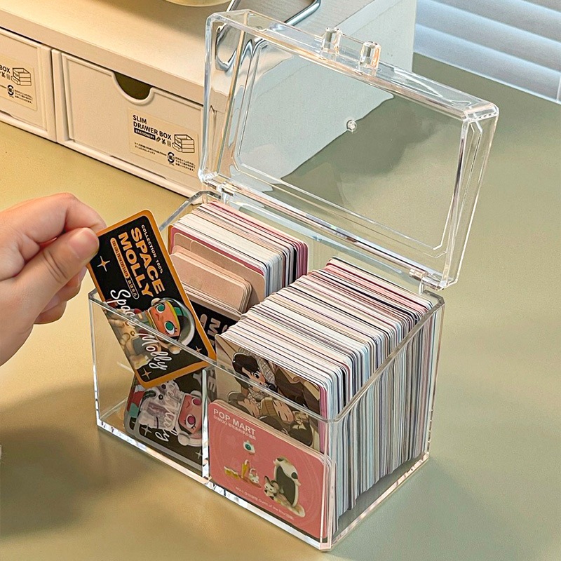 Star Card Storage Box Small Card Acrylic Transparent Box with Bubble ...