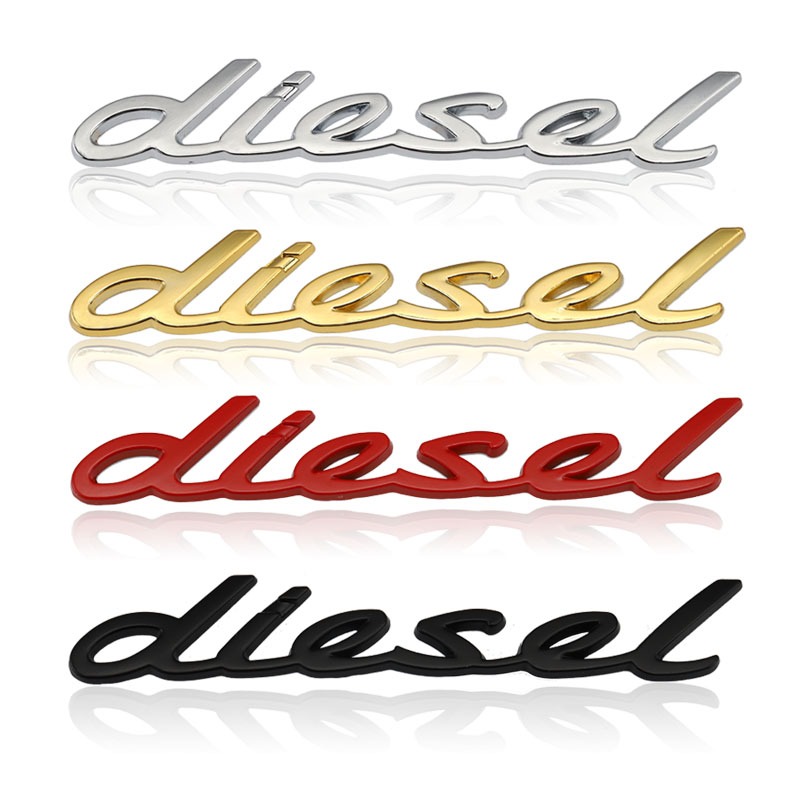 Diesel Car Logo Metal Car Sticker diesel English Letter Labeling ...