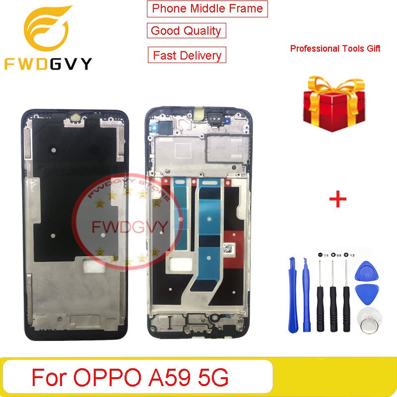 For Oppo A59 5G Middle Frame Plate Faceplate Bezel LCD Screen Support ...