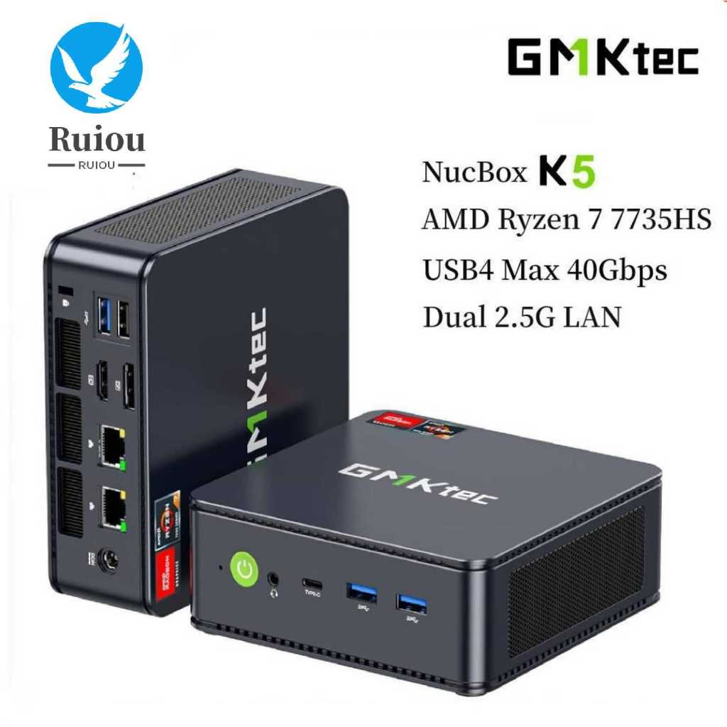 GMKtec K5 AMD Ryzen 7 7735HS Mini PC Windows 11 DDR5 4800Mhz 16GB 512GB ...