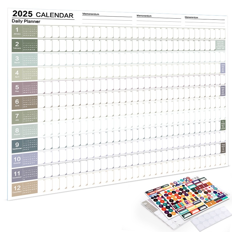 2025 wall calendar planner kawaii hanging calendar yearly monthly