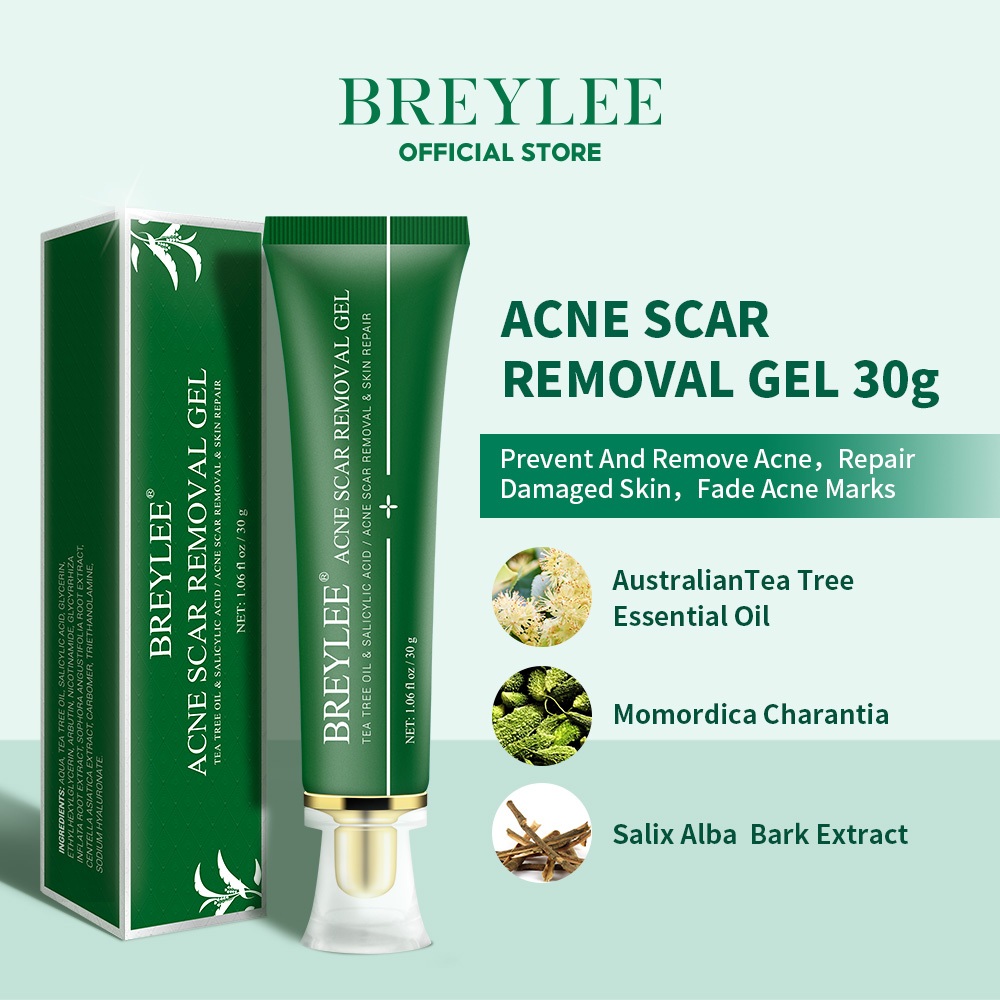 BREYLEE Tea Tree Acne Treatment Gel Acne Scars Repair Gel Acne Removal