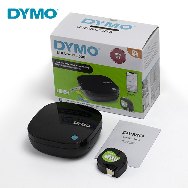 DYMO LetraTag 200B Bluetooth Label Maker LT-200B with 1 White Label ...