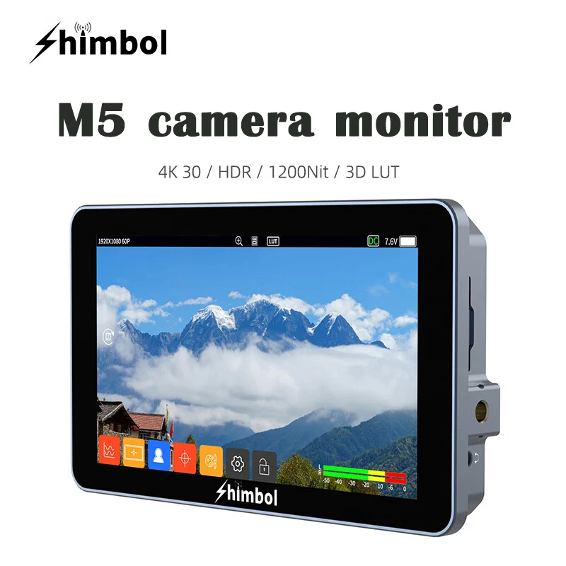 Shimbol CP5 Ultra, 5'' 1080P Full Touch HD Telefoon Vlog Selfie Monitor