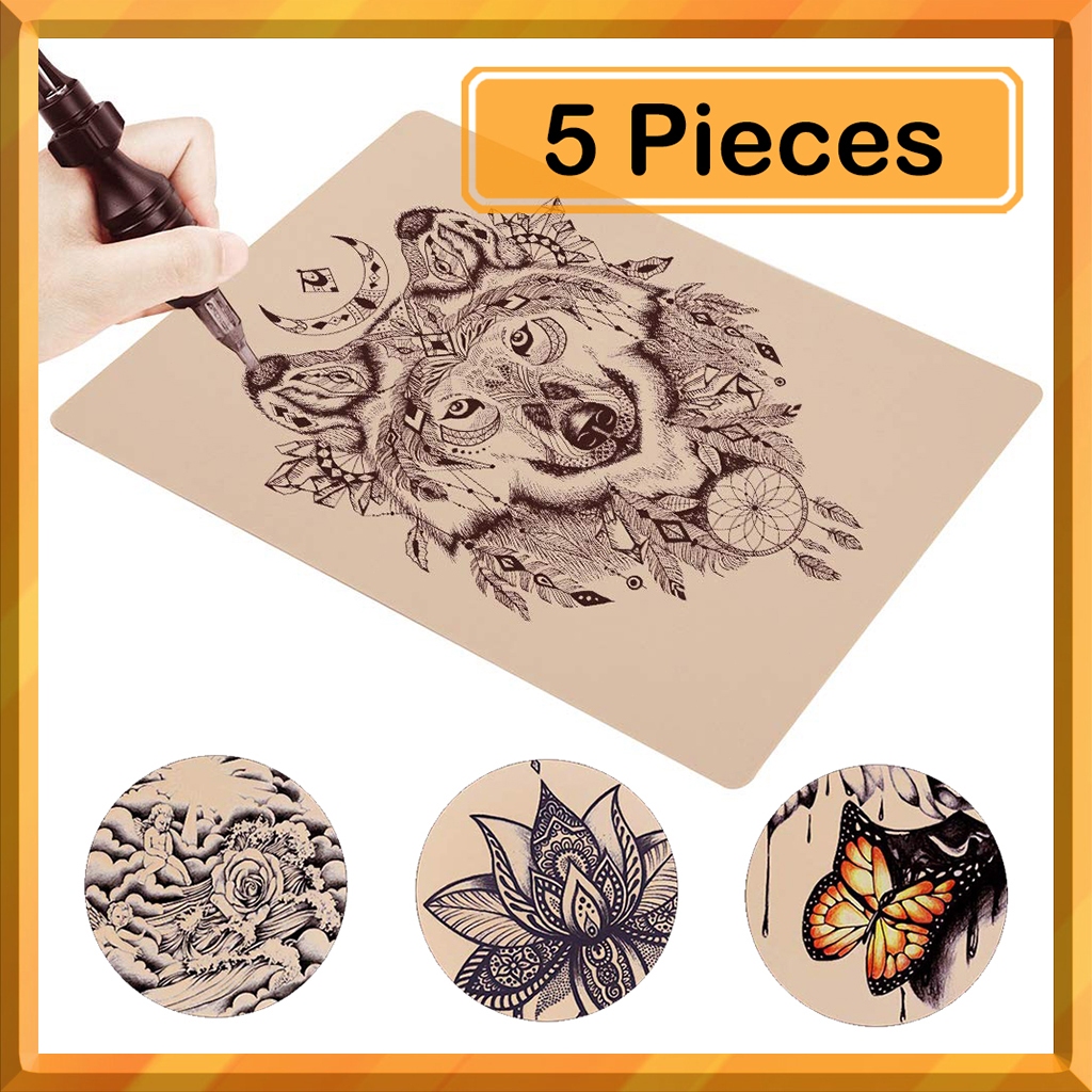 thumbnail image 2 of 5–100pcs Double Sided Tattoo Practice Skin – 6x8" Silicone Sheets, Non-Toxic 2 of 6