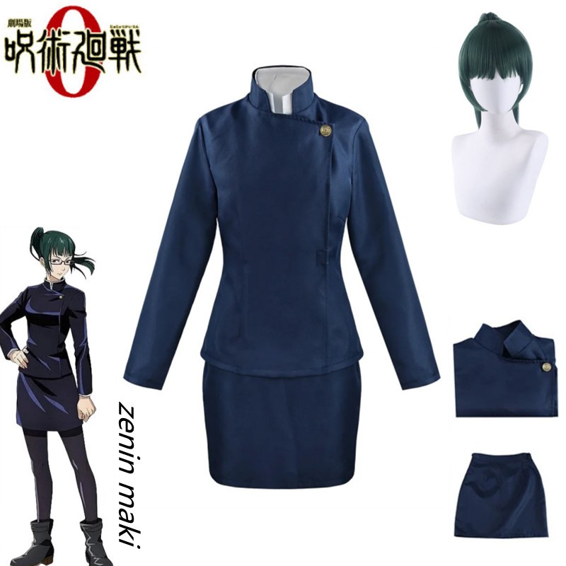 Anime Jujutsu Kaisen Cosplay Costume Zenin Maki Cosplay Costume Uniform ...