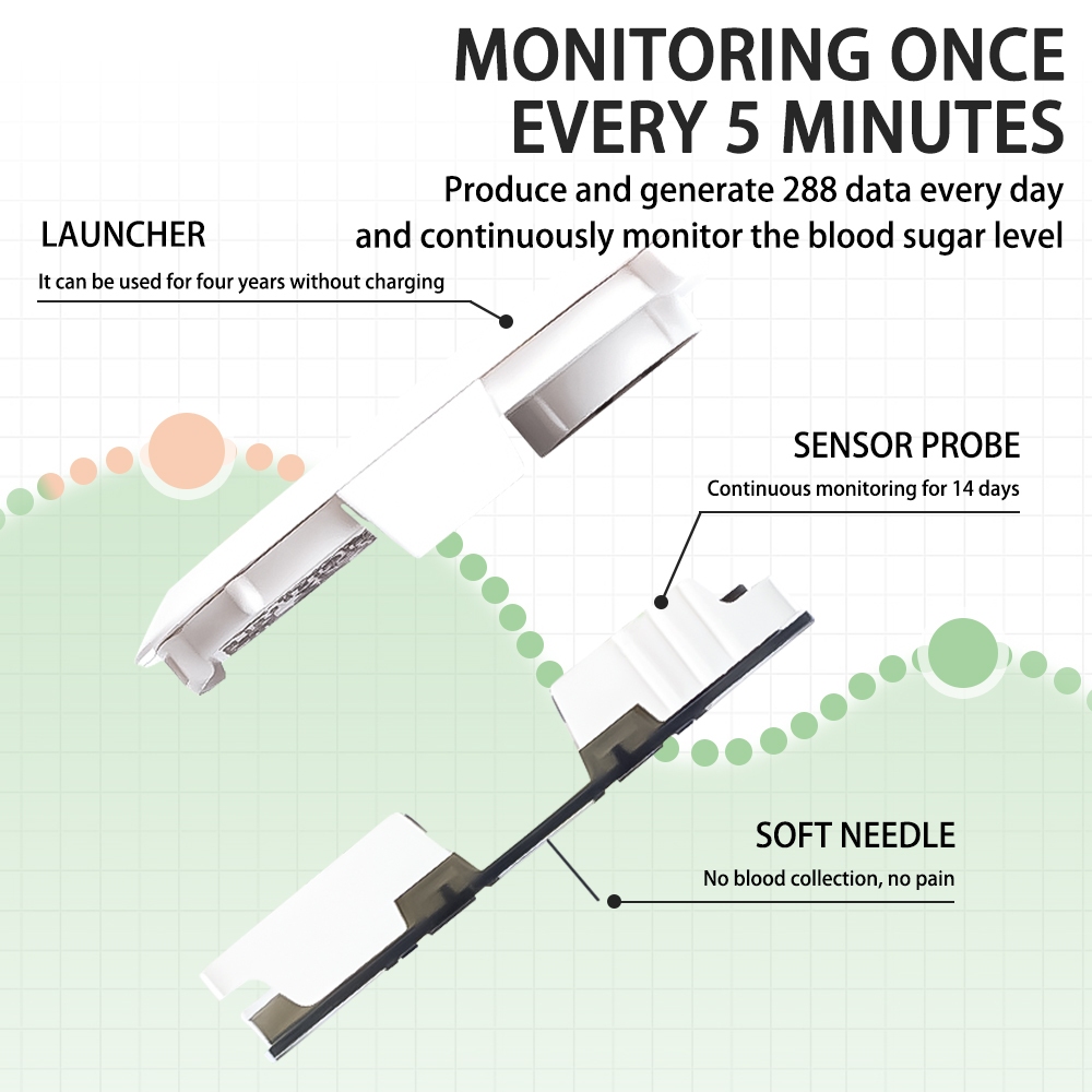 AIDEX Dynamic Blood Glucometer CGM Sensor Wearable Continuous Blood ...