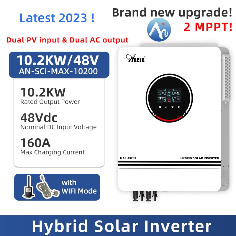 10.2KW MPPT Hybrid Inverter off grid Inverter 230Vac Power Inverter 48V ...