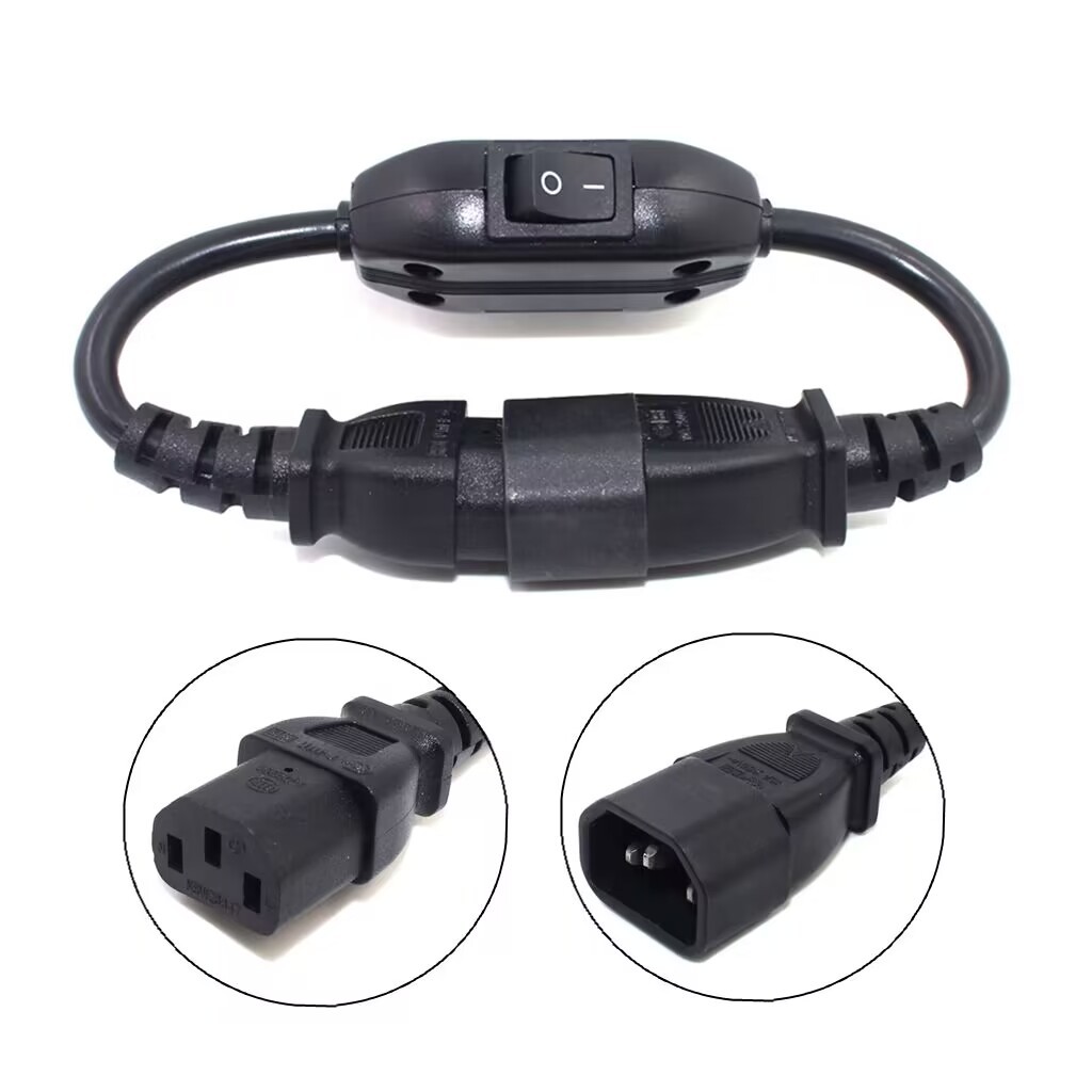 C14-C13 Extension Power Cord, IEC 320 C13 Female to C14 Male with 10A ...