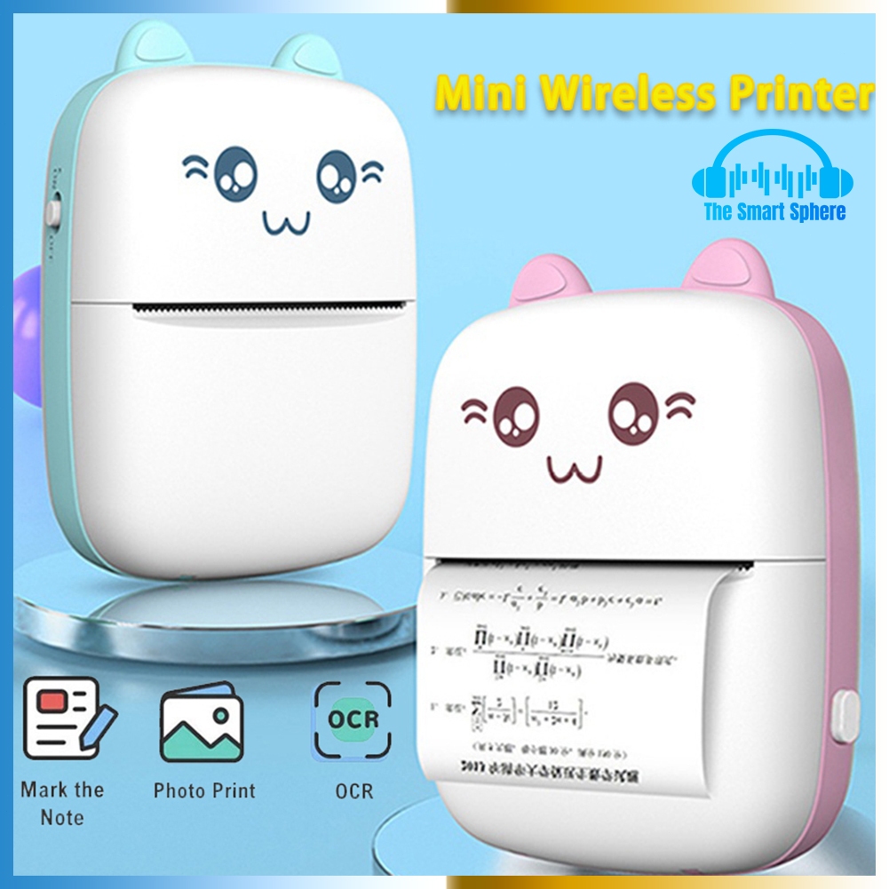 C9 Mini Bluetooth Thermal Printer Label Printer Photo Sticker Paper ...