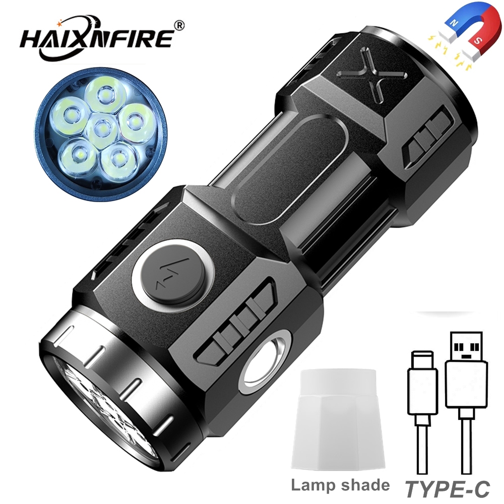 HaixnFire X16 6xP35 LED Type-c Rechargeable Side Light High Brightness ...