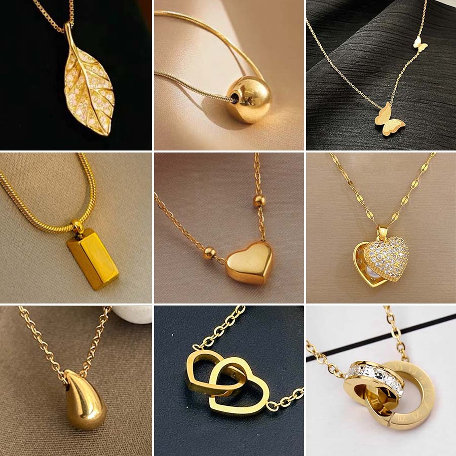 Sunflower Dainty Necklace – 18k Gold Plated Titanium Steel, Adjustable Choker - View #3