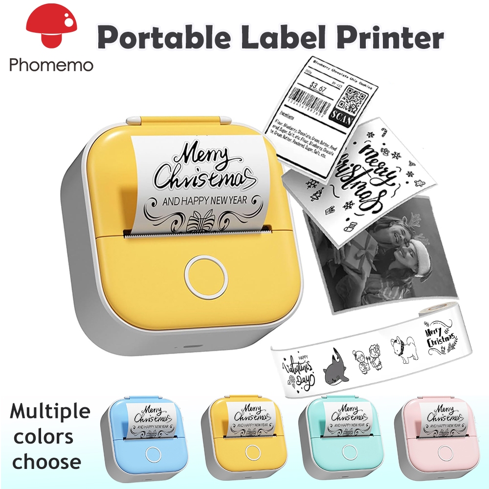 Phomemo T02 Mini Label Maker Sticker Machine,Bluetooth Portable Inkless ...