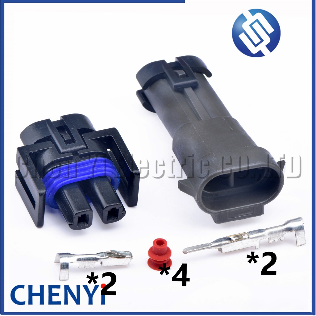 2 Pin car waterproof connector air conditioner compressor pump Fuel ...