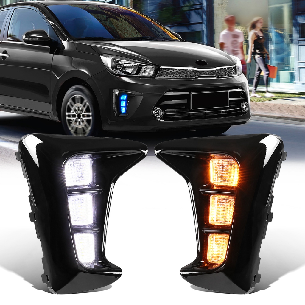 Car Flashing 2PCS DRL For KIA PEGAS Soluto 2018 2019 2020 2021 2022 ...
