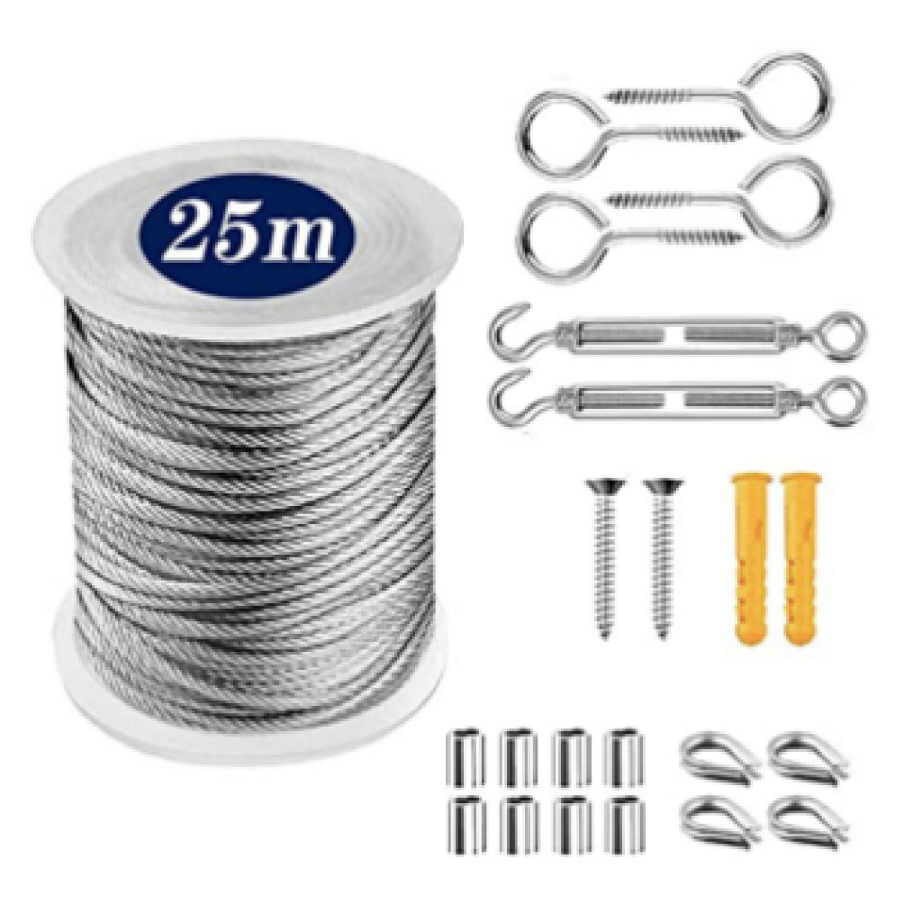 1Set Multifunctional Wire Rope Kit Stainless Steel Cable Tent Cord ...