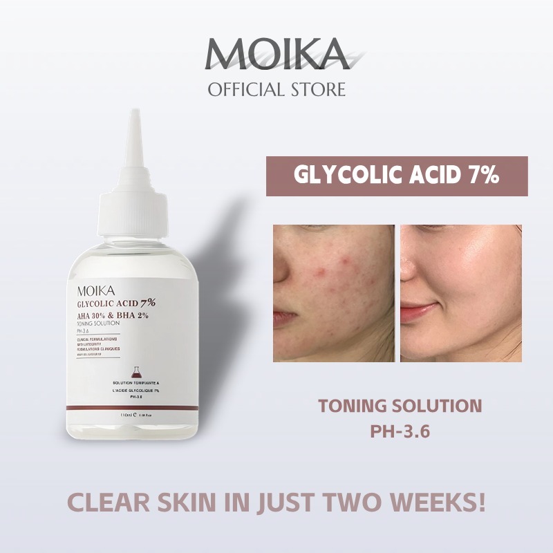 MOIKA Glycolic Acid 7 Toning Solution Pimple Acne Scar Remover Toner