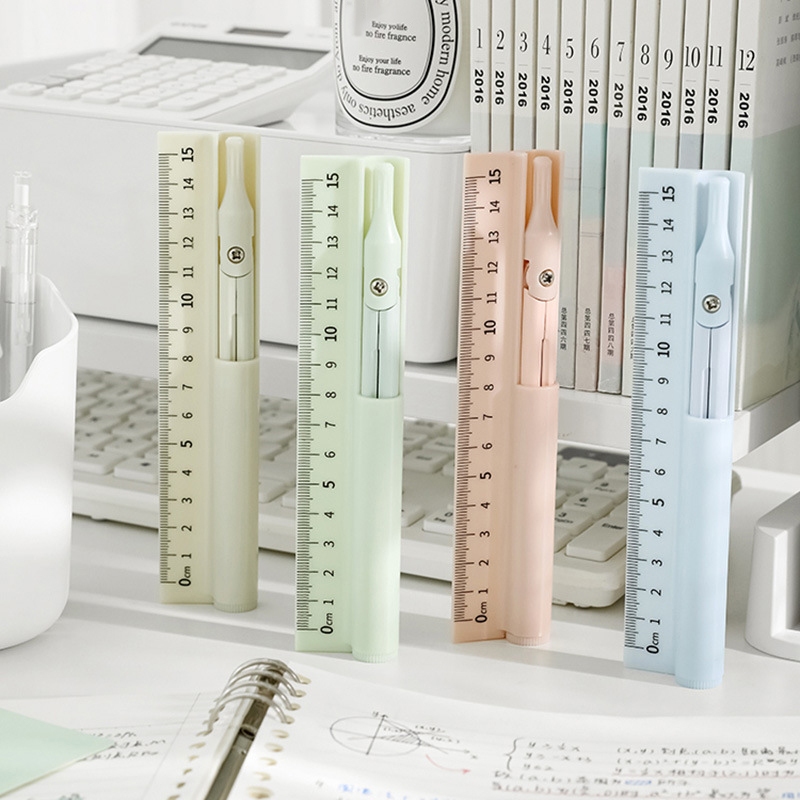 3 in 1 Multifunctional Compass Ruler with Pencil Refills Drawing ...