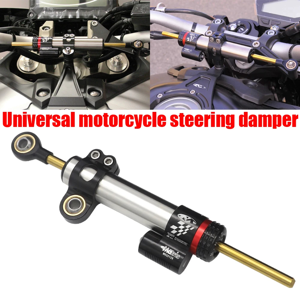 thumbnail image 2 of BIK New Motorcycle ATV Racing Accessories Adjustable Ohlin Steering Damper For Kawasaki 400 CB650F YZF-R3 R25(Gold), Handlebars & Components - Canada 2 of 12