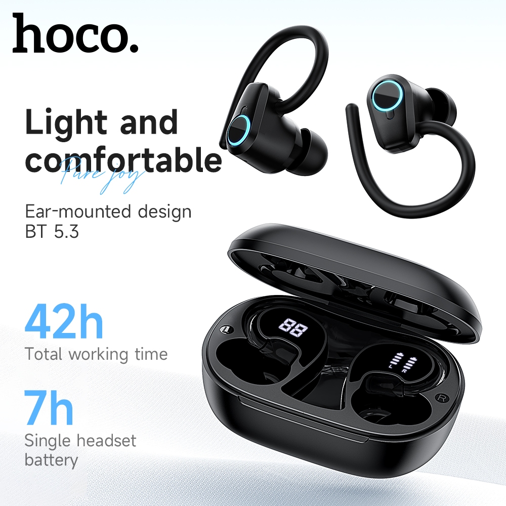 [usage time hours] HOCO EQ8 True Wireless Bluetooth Headset With LED  Display Earbuds With Microphone Music Sport Earphone For Smart Phone  Universal