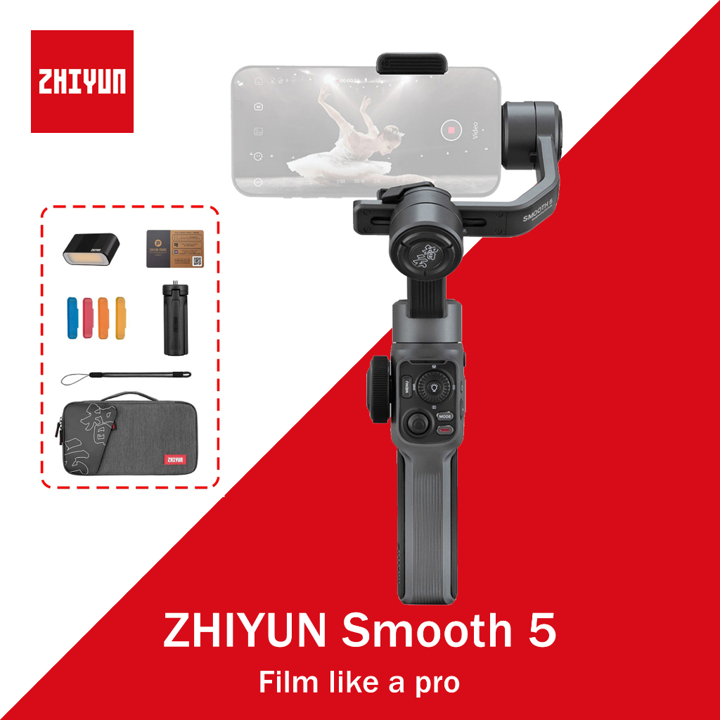 【Clearance sale】ZHIYUN Smooth 5 3-Axis Focus Pull & Zoom Handheld Phone ...