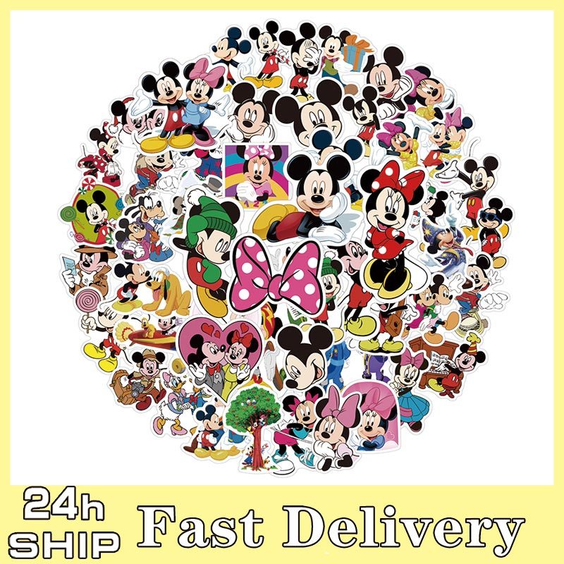 50PCS Mickey Mouse Sticker Disney Cartoon Animated Mickey Doodle DIY ...