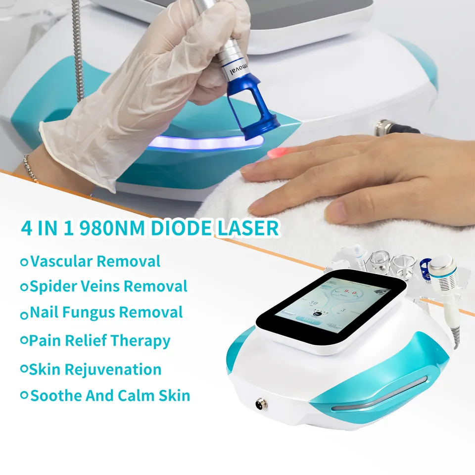 Multifunction 980nm varicose veins laser skin treatment machine in