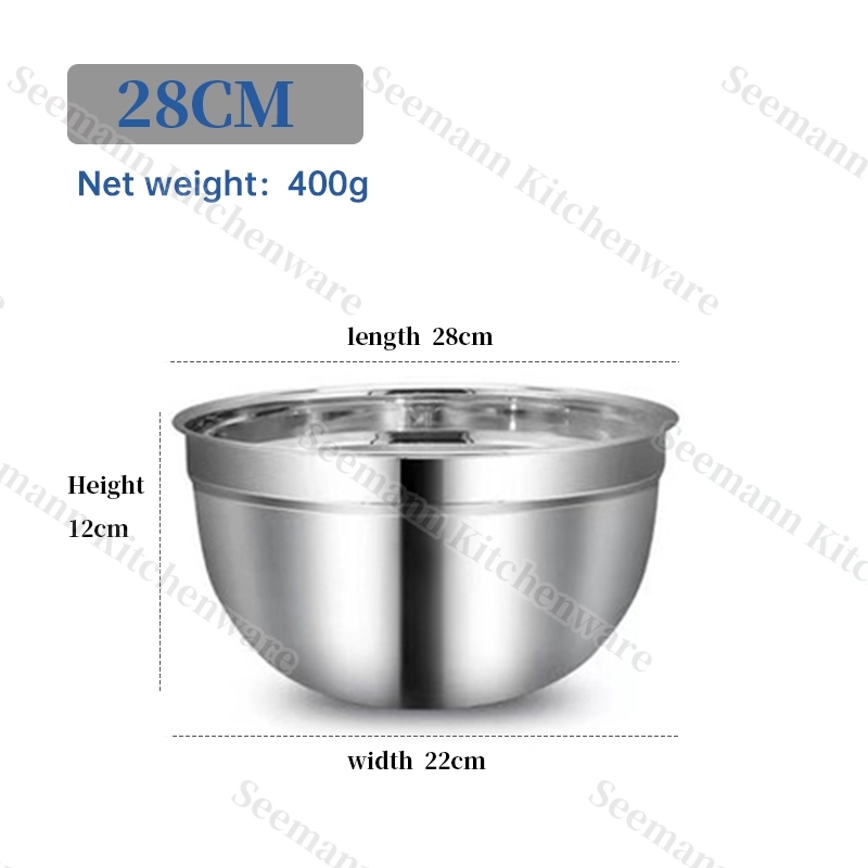 Stainless steel Mixing Bowl Stainless Steel Thick Big Size Baking